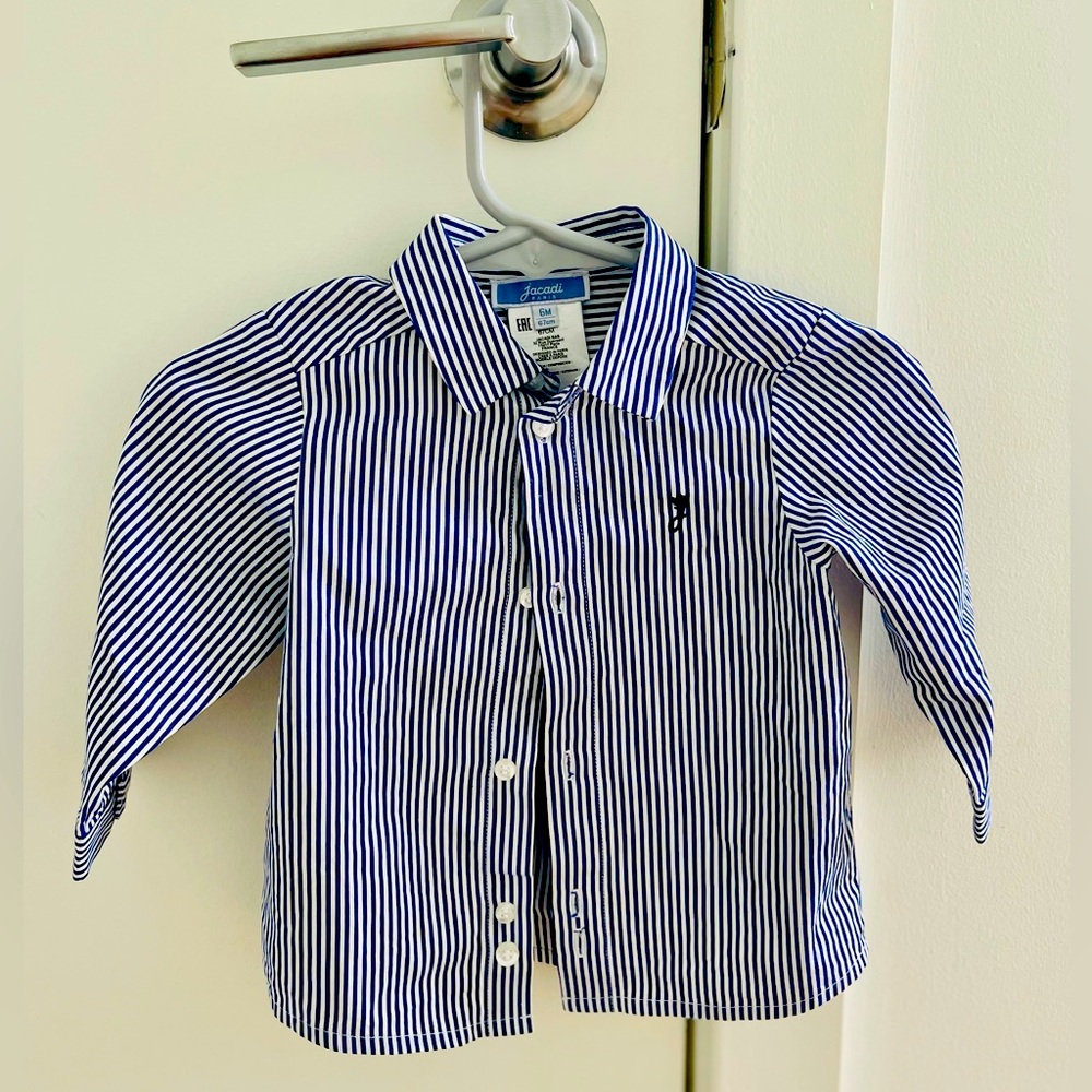 Jacadi Paris baby boy striped shirt 3-6m